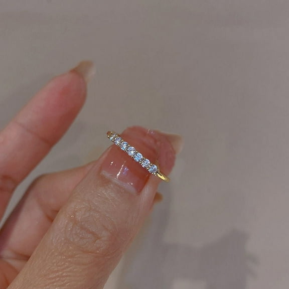 Women's Heart Ring Set Adjustable Copper Rings Exquisite Electroplated Design Pair of Rings Perfect for Daily Wear and