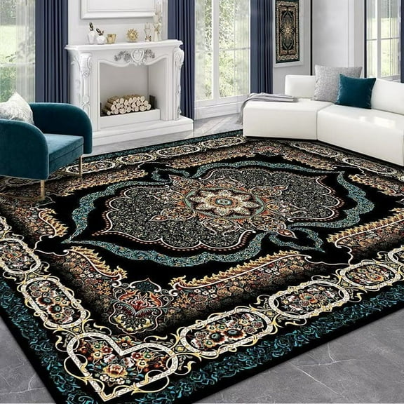 Light Luxury Retro Persian Carpet Large Size Living Room American Style Rugs ration Bedroom Bed End Area Floor Mat