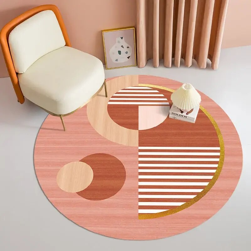 Light Luxury Round Carpets Ins Style Living Room Sofa Coffee Tables Rug Simple Decoration