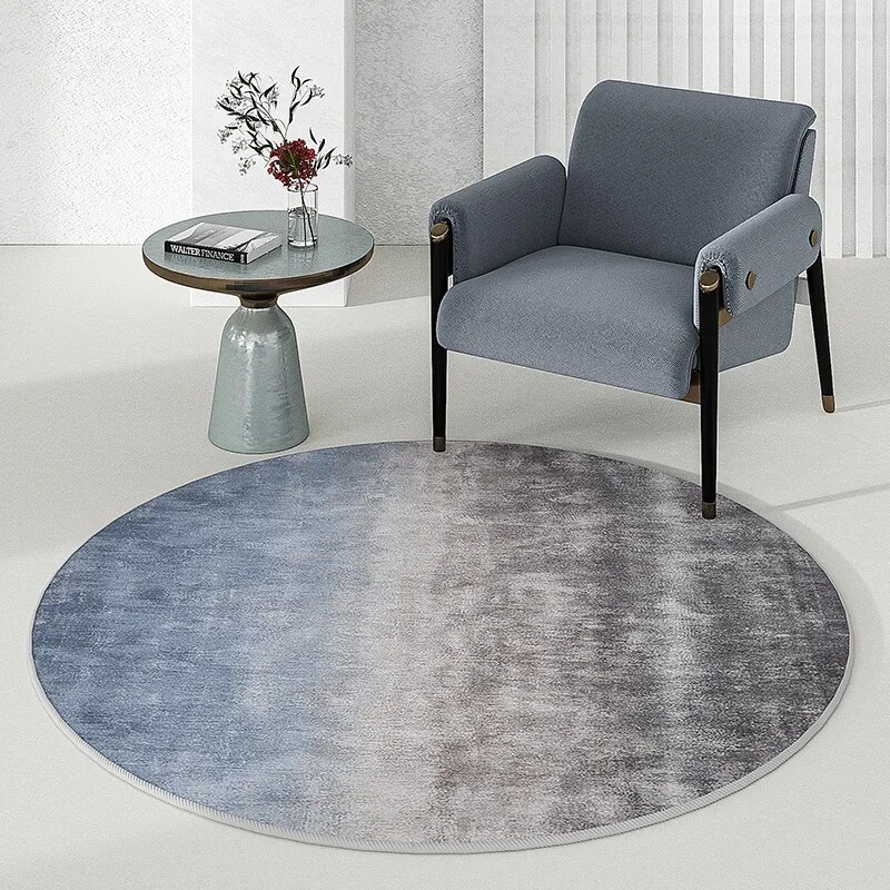 Light Luxury Round Carpets for Living Room Minimalist Bedroom Decor Rugs Large Area Study Floor