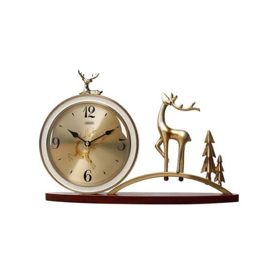 Light Luxury Silent Table Clock Living Room Large Ornaments Bedroom Desktop Creative Quartz Desk Clock