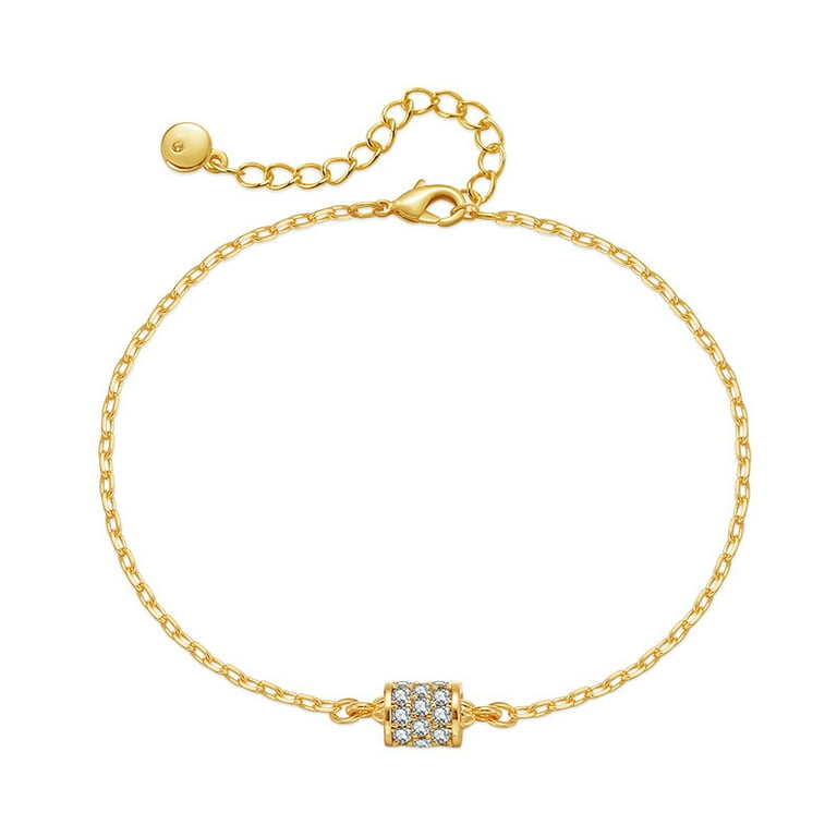 Light Luxury Small Waist Simple Bracelet Copper Plating Gold Chain