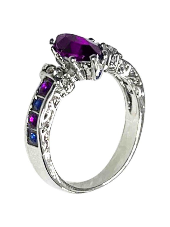 Light Luxury Style Cubic Zirconia Women's Ring In Europe And America Simple Fashion Temperament Jewelry Accessories Creative Gift