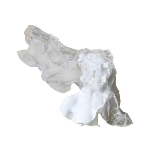 Light Luxury Veil Girl Sculpture Retro Living Room TV Cabinet Porch Statue Art Ornaments