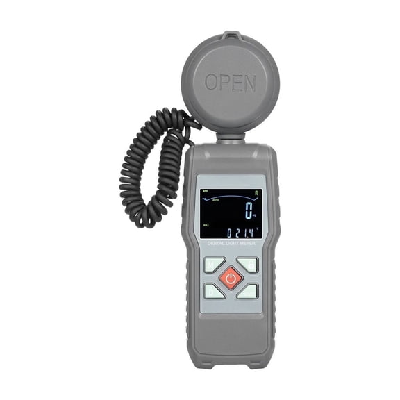 Light Meter Digital Illuminance Meter Ambient Temperature Measure Range Up To 200,000 Lux Luxmeter With Digit Color LCD Screen