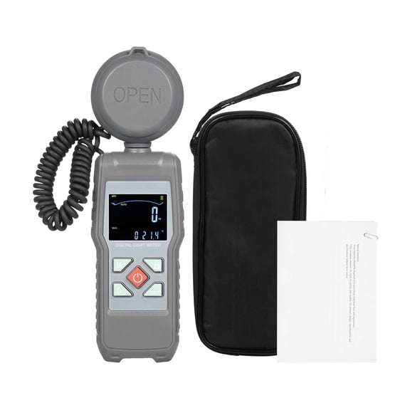 Light Meter Digital Illuminance Meter Ambient Temperature Measure Range Up To 200,000 Lux Luxmeter With Digit Color LCD Screen