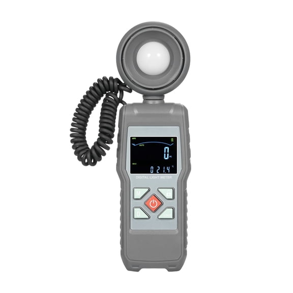 Light Meter Digital Illuminance Meter Handheld Ambient Temperature Measure Range up to 200,000 Lux Luxmeter with LCD Screen