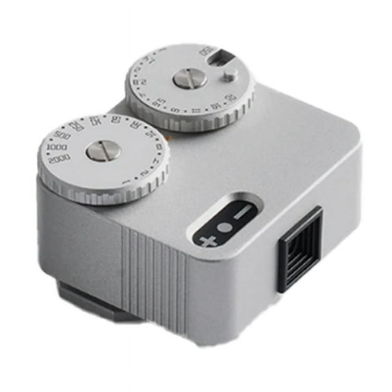 Light Meter II Cold Shoe for DSLR Film Camera Light Meter 12 Shutter Speed Photography Accessories(Silver)