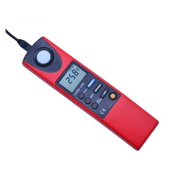 Light Meter UT382 20-20000 Lux Lumens Digital Light Meter USB Measuring Instrument, Light Meter Digital Lighting Meter Handheld Ambient Temperature Meter ,Energy Efficent