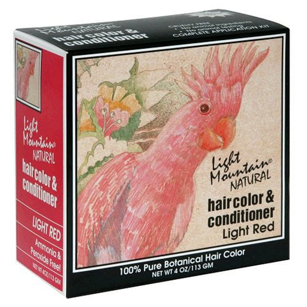 Light Mountain Natural Hair Color And Conditioner Light Red 4 Fl Oz