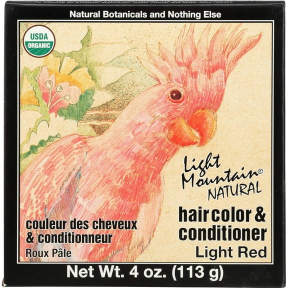 Light Mountain Natural Hair Color And Conditioner, Light Red - 4 Oz