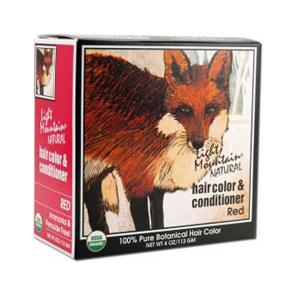 Light Mountain Natural Hair Color And Conditioner, Red 4 Oz, 3 Pack