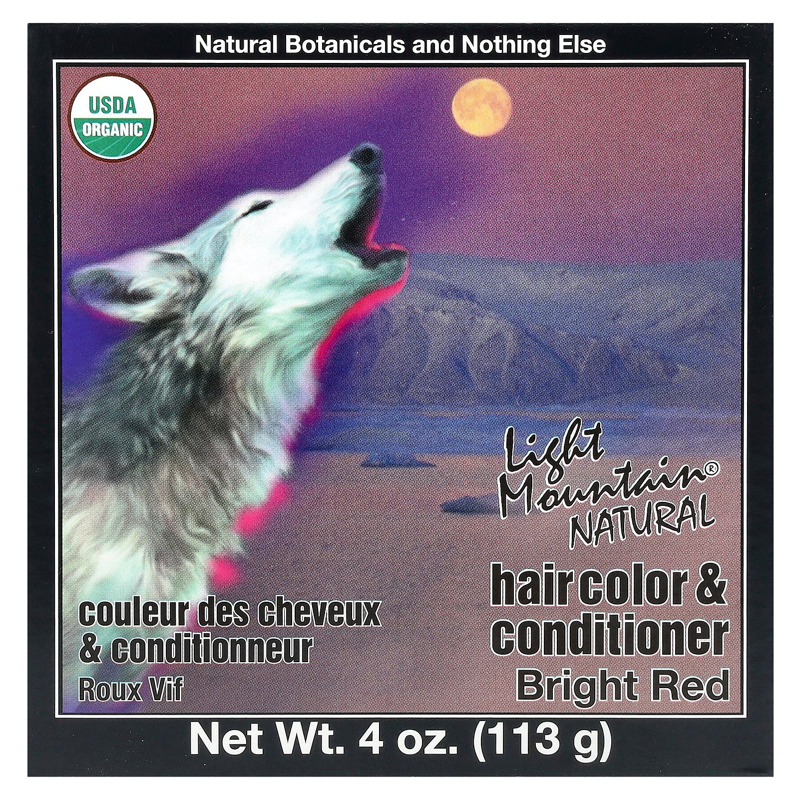 Natural Hair Color and Conditioner, Bright Red, 4 oz (113 g)