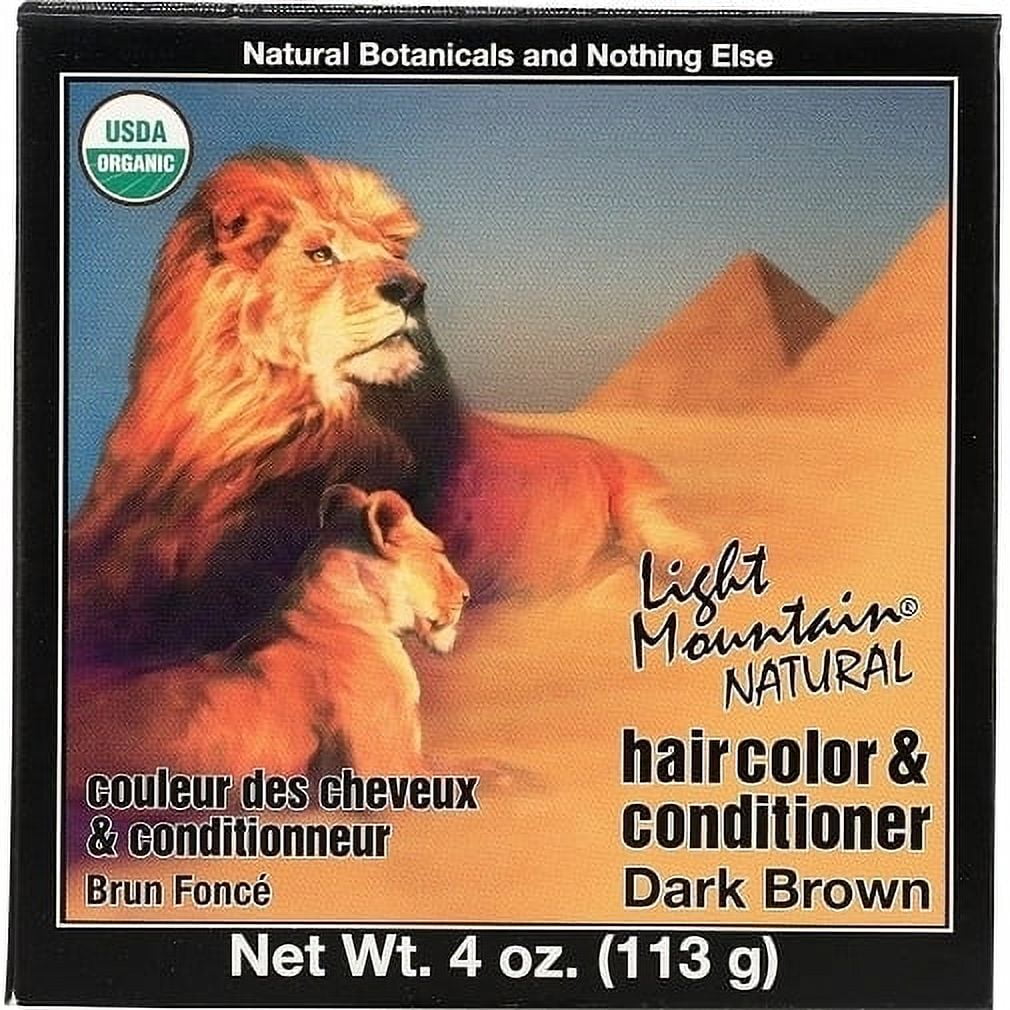 Light Mountain Natural Hair Color and Conditioner Dark Brown