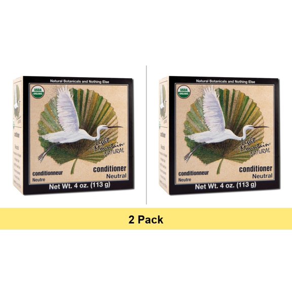 Light Mountain Natural Hair Color and Conditioner, Neutral - 4 oz - 2 Pack