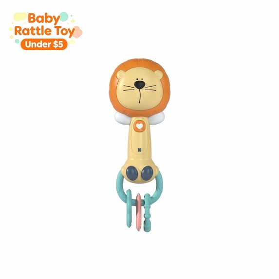 Light Up Musical Baby Rattle Stick, Smart Sensor Infant Sensory Shaker Toy, Early Educational Teething Hand Rattle, Developmental Montessori Toy for Babies 3 6 9 12+ Months, Baby Gift(C)