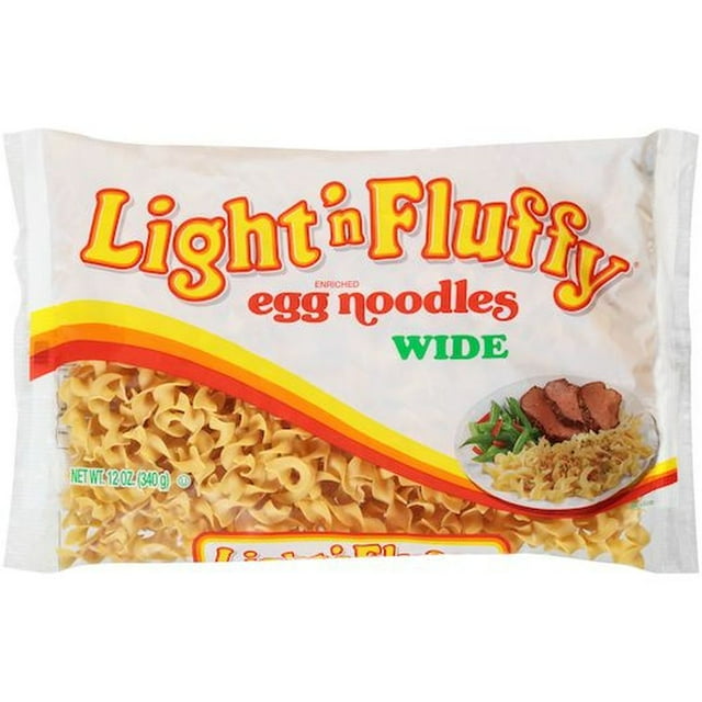 Light N Fluffy Wide Egg Noodles Pasta, 12 Ounce 12 per Case.