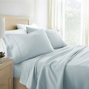 Light Navy 4 Piece 100% Cotton Flannel Deep Pocket Sheet Set, Queen, by Noble Linens