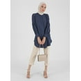 thumbnail image 1 of Light Navy Blue - Button Collar - Tunic - Refka, 1 of 5