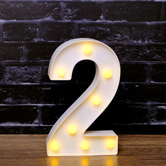 Light Up Numbers, LED Marquee Number Lights Sign 26 Alphabet and 10 Number for Party Bar Birthday, Light Up Letters Battery Powered Warm White Christmas Decoration Numbers Lights
