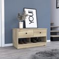 thumbnail image 1 of Light Oak 2 - Shelf 2 - Drawer Storage Bench for Creating a Tidy and Attractive Space, 1 of 4