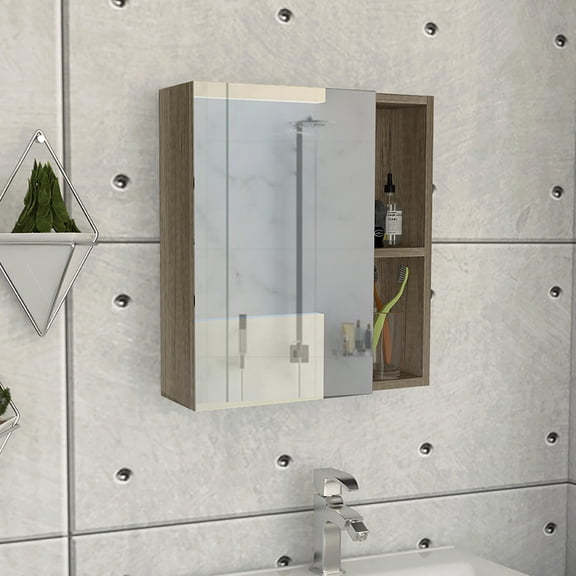 Light Oak Color - Organized Display - Makeup Area - Holds Cosmetics