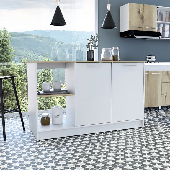 Light Oak Finish, Ample Storage | Good for Kitchens Requiring More Organization