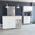 thumbnail image 1 of Light Oak Kitchen Island and Pantry / Secure Assembly with Intuitive Interlocking, 1 of 6