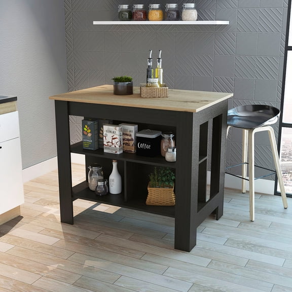 Light Oak Modern Rectangular - Legroom for Comfortable Sitting - Kitchen Meal Prep - Unique Kitchen Bar