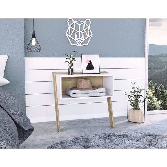 Light Oak Nightstand / For Nighttime Book Display / Attractive Appearance