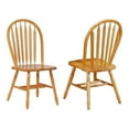 thumbnail image 1 of Selections Arrowback Windsor Dining Side Chair in Light Oak Solid Wood Set of 2, 1 of 7
