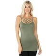 thumbnail image 1 of Light Olive Seamless Triple Criss-Cross Front Cami (2X/3X), 1 of 2