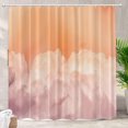 thumbnail image 1 of Light Orange Sunset Sky Cloudy Shower Curtain, Coral Color Fantasy Sun Cloud Decoration Shower Curtain Long Wide with Rust Proof for Bathroom Bathtub Waterproof Washable, 1 of 6