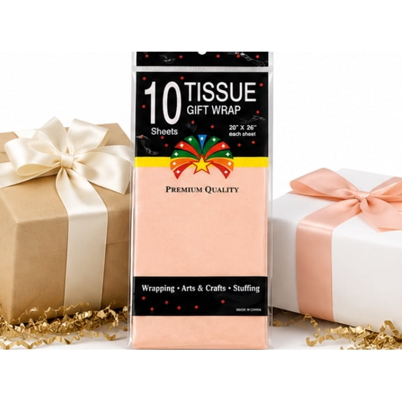 Light Orange Tissue Gift Wrap