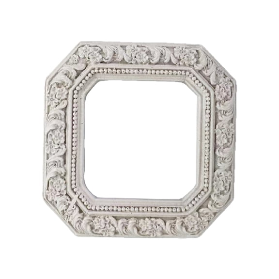 Light Ornamentation Resin Pictures Holders Round Pictures Frame With Unique Texture For Space Enhancement