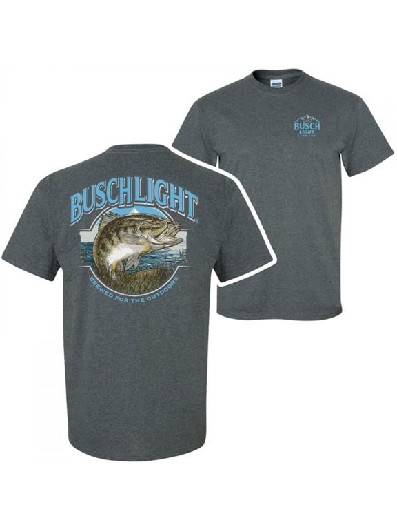 Light Out Fishing Colorway Front & Back Print T-Shirt, Grey - 2XL