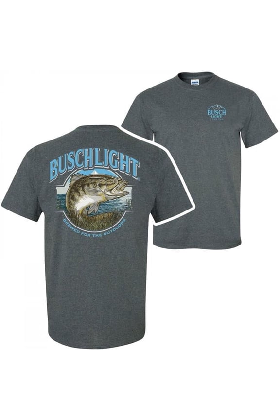 Light Out Fishing Colorway Front & Back Print T-Shirt, Grey - 2XL