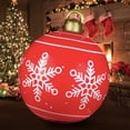 thumbnail image 1 of Light Up PVC Inflatable Christmas Ball,24 Inch Large PVC Inflatable Outdoor Christmas Decorated Ball ,Remote,Stand Firmly on The Yard,for Holiday Yard Lawn Decor Outdoor, 1 of 6