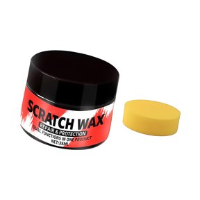 Light Paint Scratch Remover Wax for Cars, Sponge Applicator Jar Routine Finish Care and Daily Exterior Upkeep Use