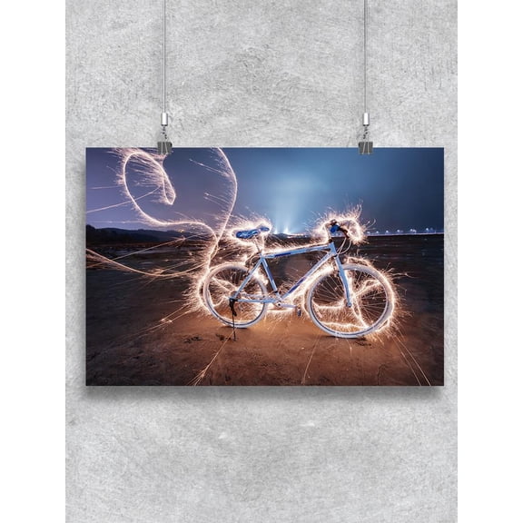 Light Painting Bicycle Design. Poster -Image by Shutterstock