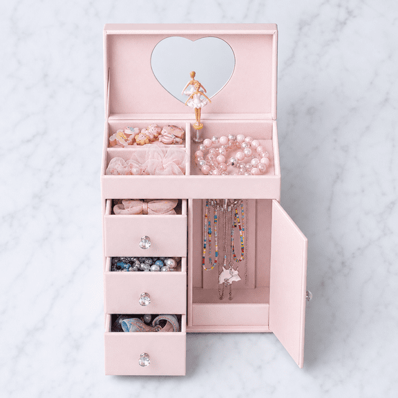 Light Pink 4 Layer Musical Box Ballerina Bedroom Decor