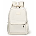 thumbnail image 1 of Light Pink Backpack for Women Men, Polyester School Bag with Laptop Compartment, Multi-Pocket Daily Carry Rucksack for College Commute Travel, 1 of 6