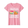 thumbnail image 1 of Light Pink Book Lover Crochet T-Shirt for Fun and Relaxation, 1 of 5