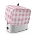 thumbnail image 1 of Light Pink Buffalo Check Toaster Cover 2 Slice, Farmhouse Plaid Modern Geometric Dustproof Bakeware Oven Protector with Top Hook, Waterproof Small Kitchen Appliance Toasters Dust Cover, 12"x7.5"x8", 1 of 8