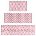 thumbnail image 1 of Light Pink Butterfly Pattern Kitchen Rugs Sets Of 3,Kitchen Runner Rugs Non Skid Washable,Decorative Kitchen Floor Mats for Kitchen,Sink,Laundry,17"x30"+ 17"x47" + 17"x59", 1 of 6
