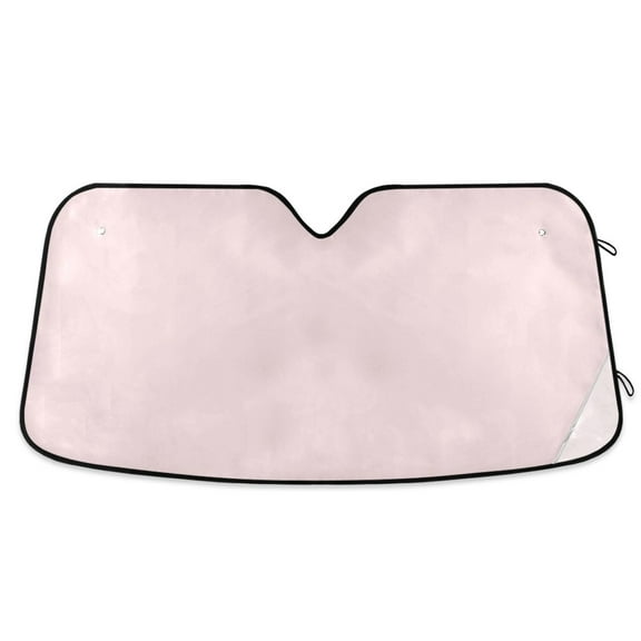 Light Pink Car Windshield Sun Shade Foldable Car Front Window Visor Heat and UV Protection 55x27.6