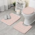 thumbnail image 1 of Light Pink Cartoon Unicorn Pattern Bathroom Rugs Sets 3 Piece,Toilet Cover Set,Absorbent Non Slip Bathroom Mats Sets with U-Shaped Contour Rug Toilet Rug Set, 1 of 5