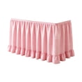 thumbnail image 1 of Light Pink Checkered Ruffled Table Skirt, Detachable Wrap‑Around Table Curtain With Fastener Tape, Under‑Table Concealment Cover For Wedding Banquet, Buffet, Party, Podium Decoration (Light Pink), 1 of 6