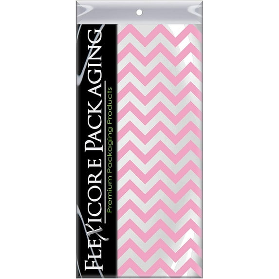 Light Pink Chevron Tissue Paper, 15"x20", 100 ct