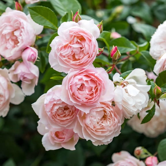 Light Pink Climbing Roses Plant Live for Planting, Perennial Fragrant Light Pink Flower, Rose Bush Shrub Plant, Climbing Rose Flower Plant, 3-5 Inch Tall